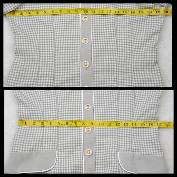 Vintage Julian Taylor Button Front Dress Sz 14 - Picture 5 of 8